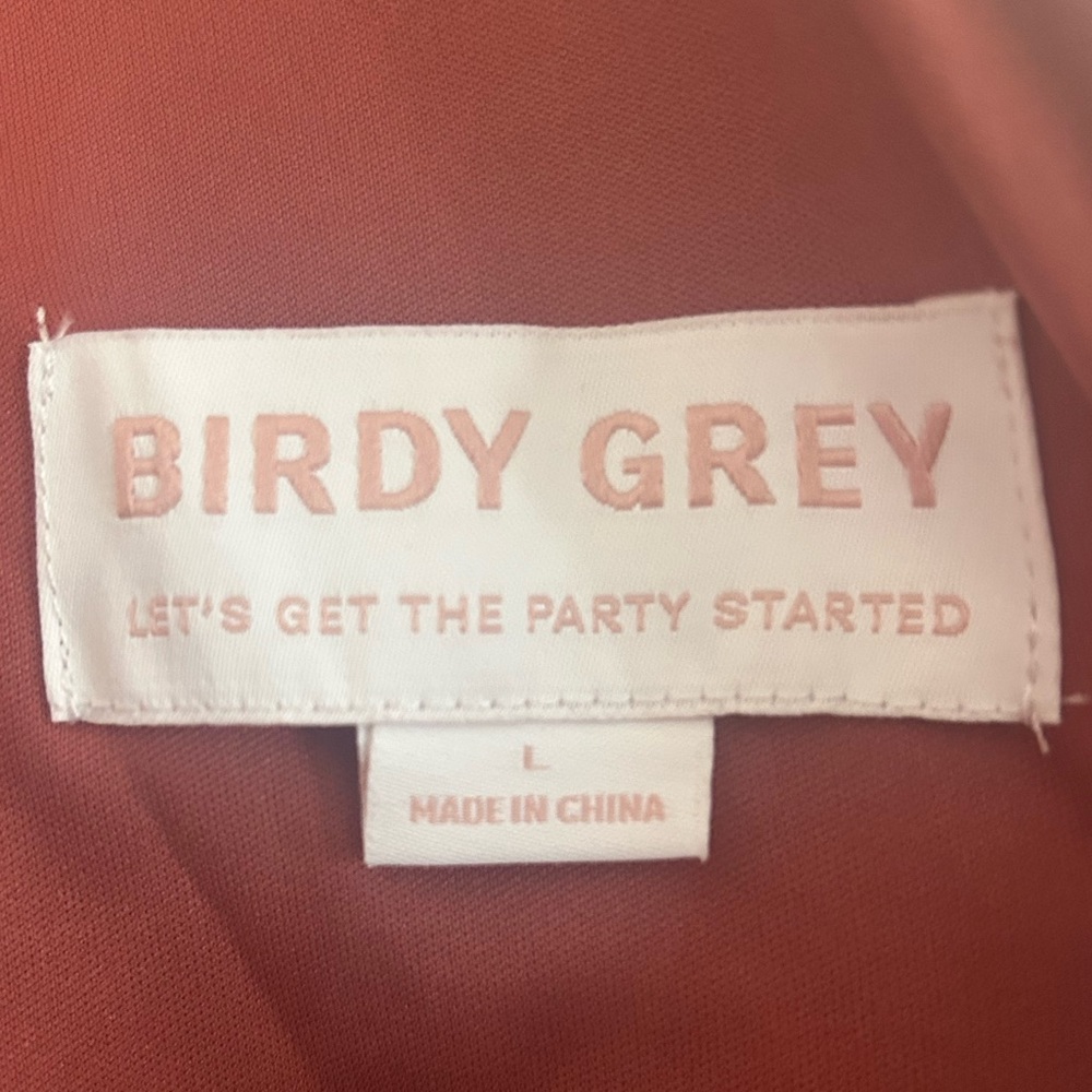 Birdy Grey Terracotta Fabric Label